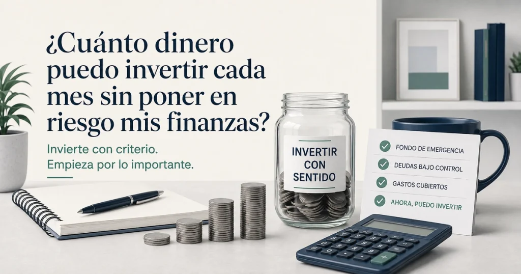 Ahorro mensual destinado a inversión después de cubrir gastos, fondo de emergencia y objetivos financieros próximos.
