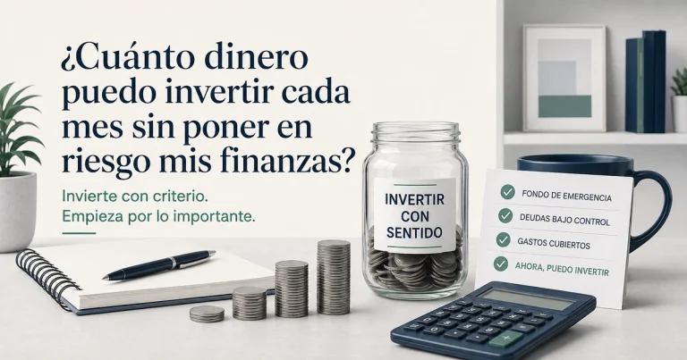 Ahorro mensual destinado a inversión después de cubrir gastos, fondo de emergencia y objetivos financieros próximos.